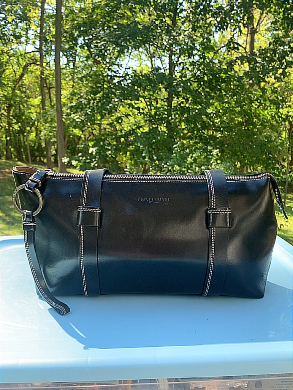 Nannini Genuine Italian Leather Satchel With Dust Bag